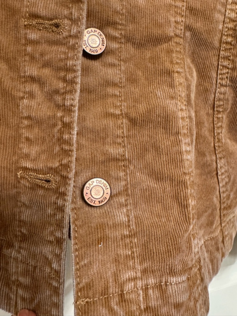 NWOT- GAP Tan Corduroy Button-Front Jacket - Picture 6 of 6